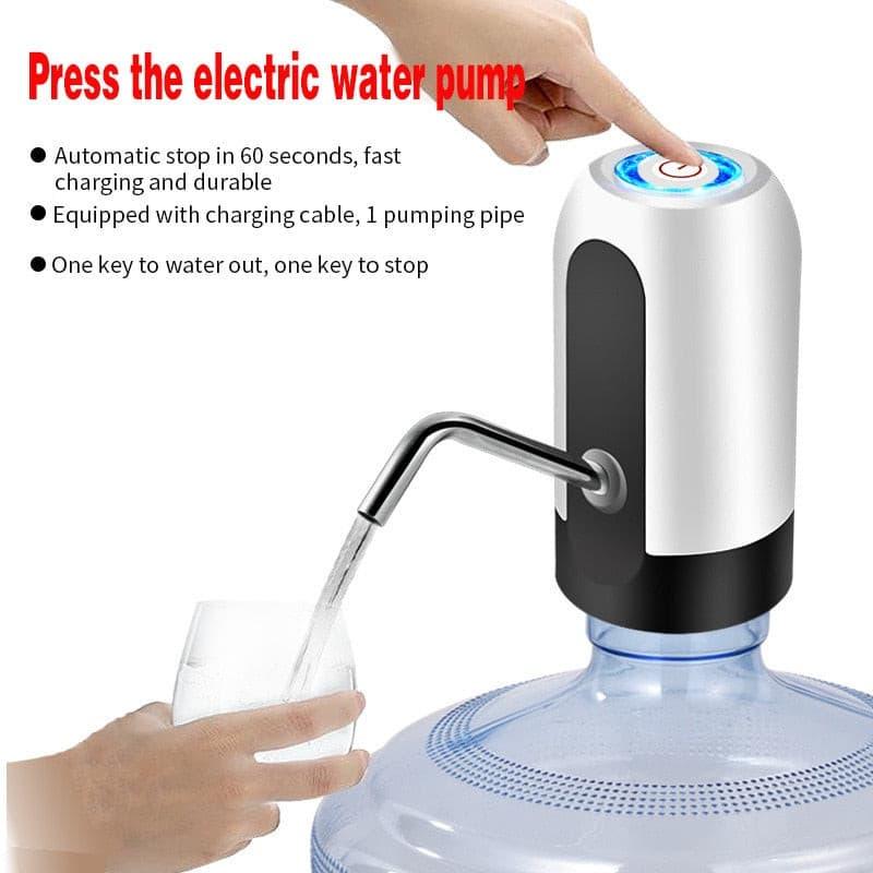Bomba de botella con carga USB, dispensador de agua eléctrico automático, interruptor automático con un clic, dispensador de bebidas