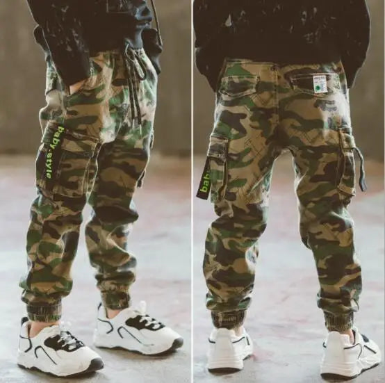2022 Boys Camouflage Joggers Casual Cargo Pants for Boys Kids Cotton Trousers Clothes Teenage Boys Joggers Clothing 3-14 Years
