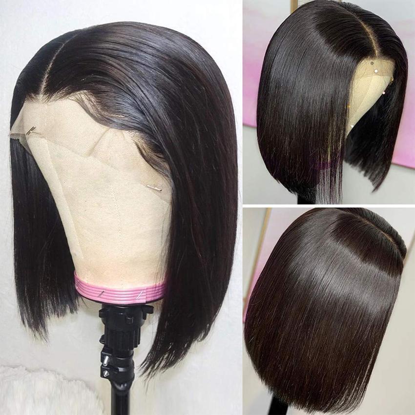 Branch Bob Women's Short Straight Hair Wig Micro Roll Chemical Fiber High Temperature Silk Head Cover.